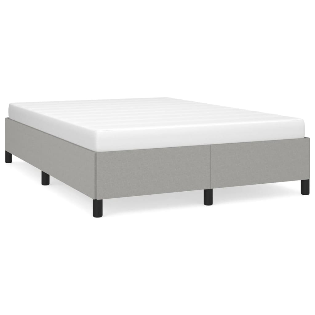 White line drawing of a bed frame with dimensions marked