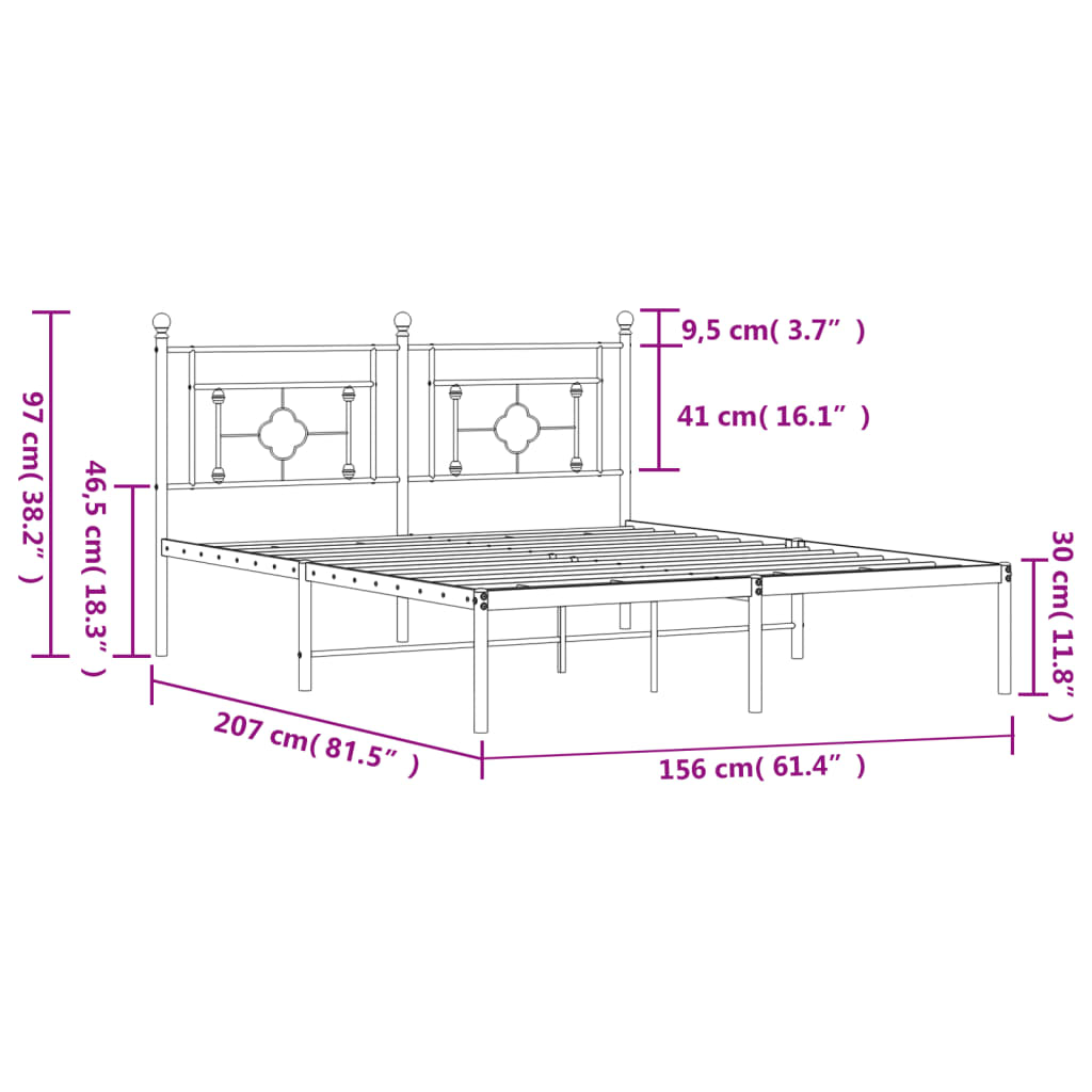 White metal bed frame assembly detail showing screws and washers