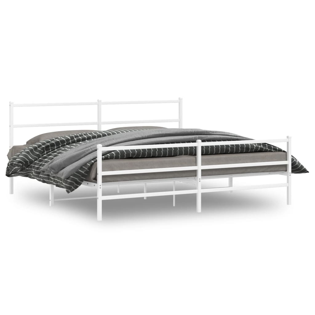 Metal bed frame with slatted base black single size cm height