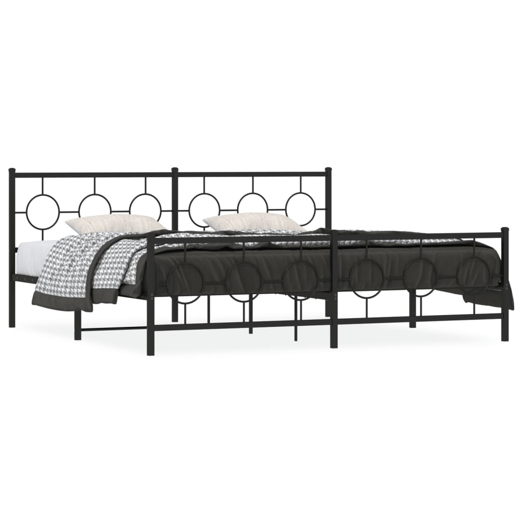 Diagram of a white metal daybed with rounded headboard and footboard elements