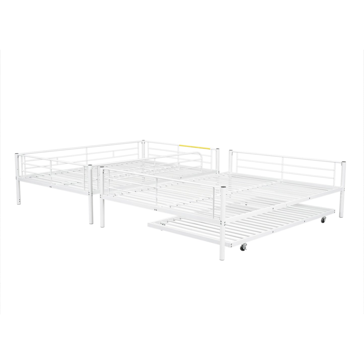 White metal twin daybed with trundle