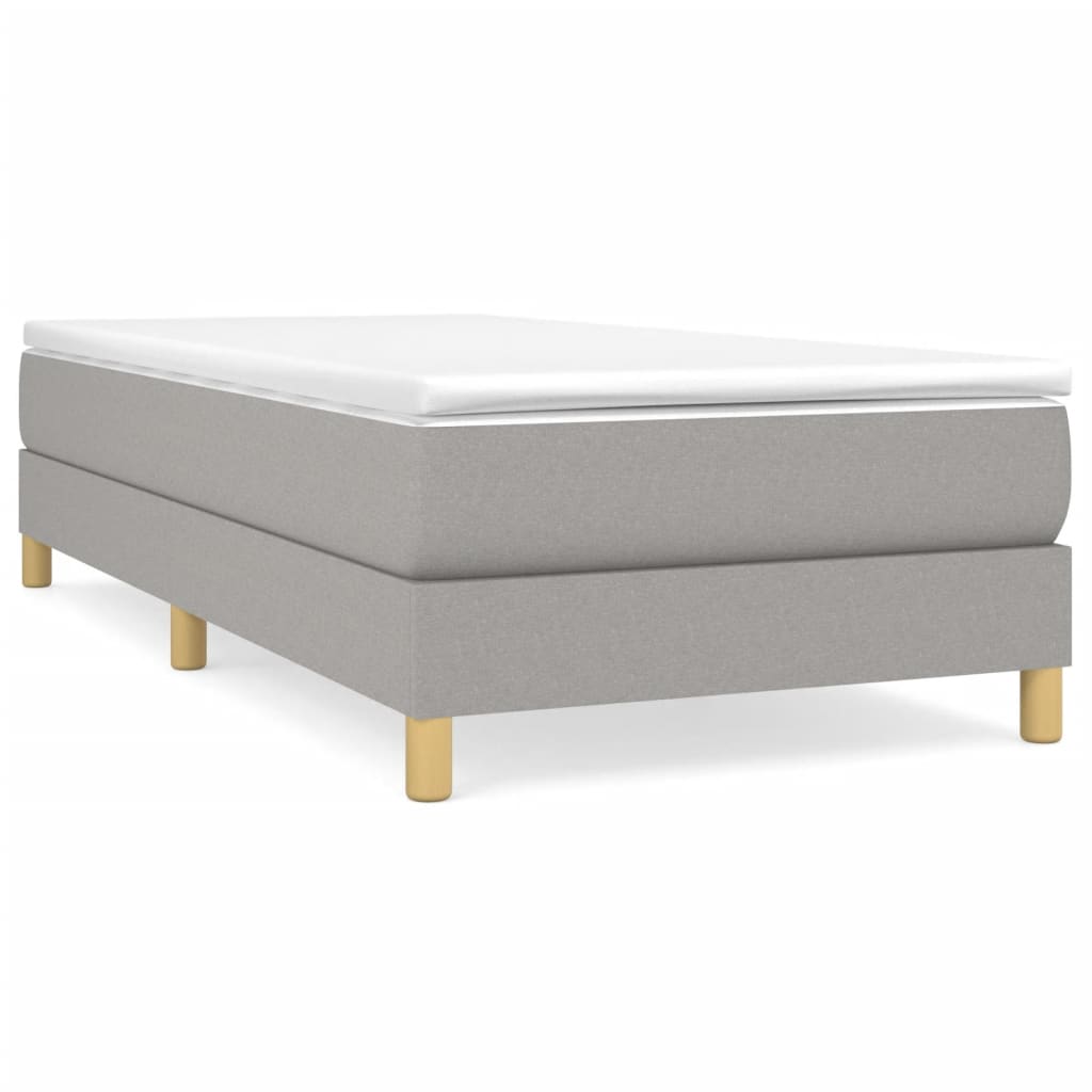Line drawing of a twinsize bed frame with dimensions labeled
