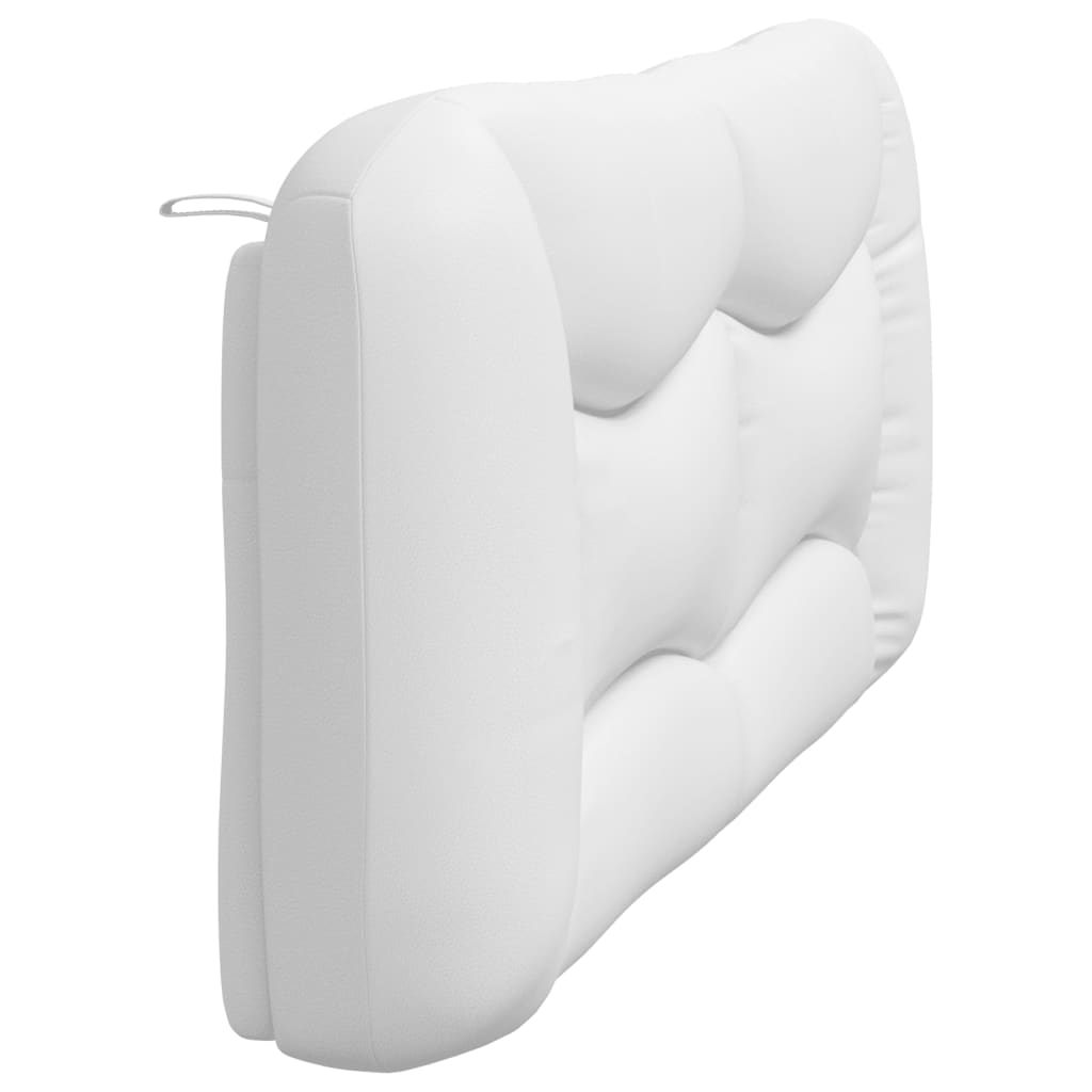 White quilted bolus pillow with curved stitching
