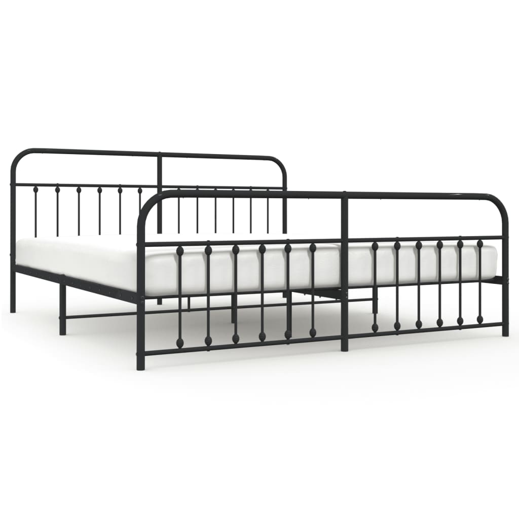 White metal daybed with detailed dimensions for length and height
