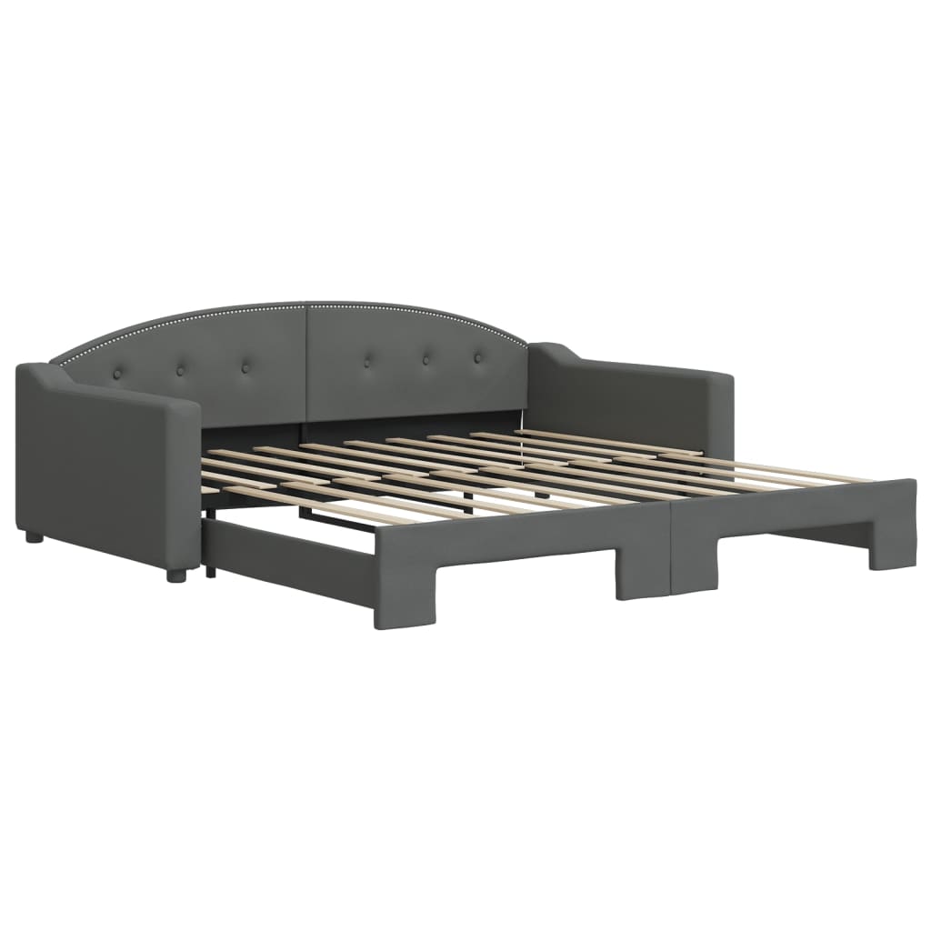 Line drawing of a daybed with dimensions and measurements