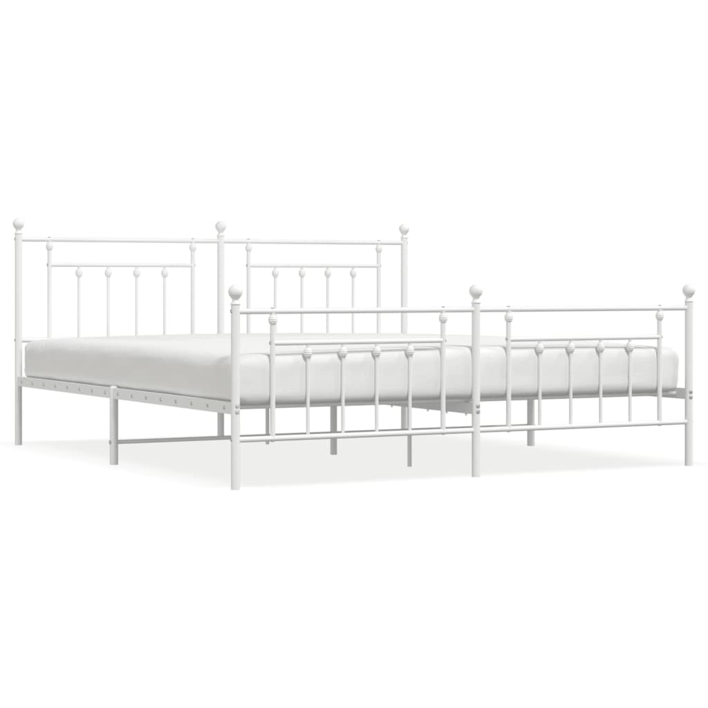 Black metal bed frame with headboard and footboard dimensions cm x cm