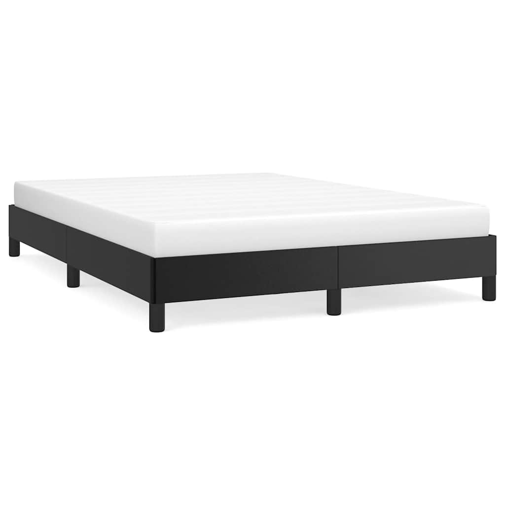 White wooden bed frame with detailed dimensions shown for queen size
