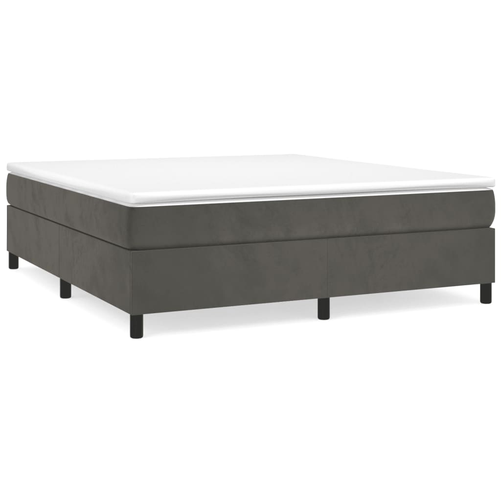 King size bed frame with slatted base and white finish