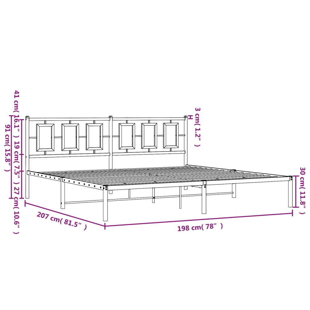 White metal bed frame assembly with screws and inset detail