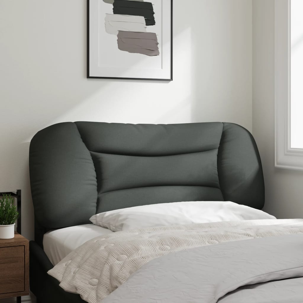 Dark grey padded seat cushion for outdoor furniture