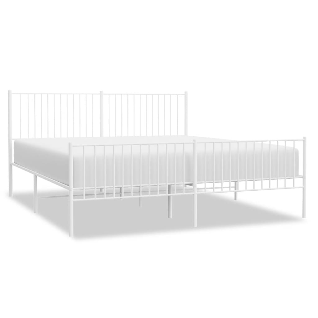 Metal bed frame with slatted base king size dimensions shown