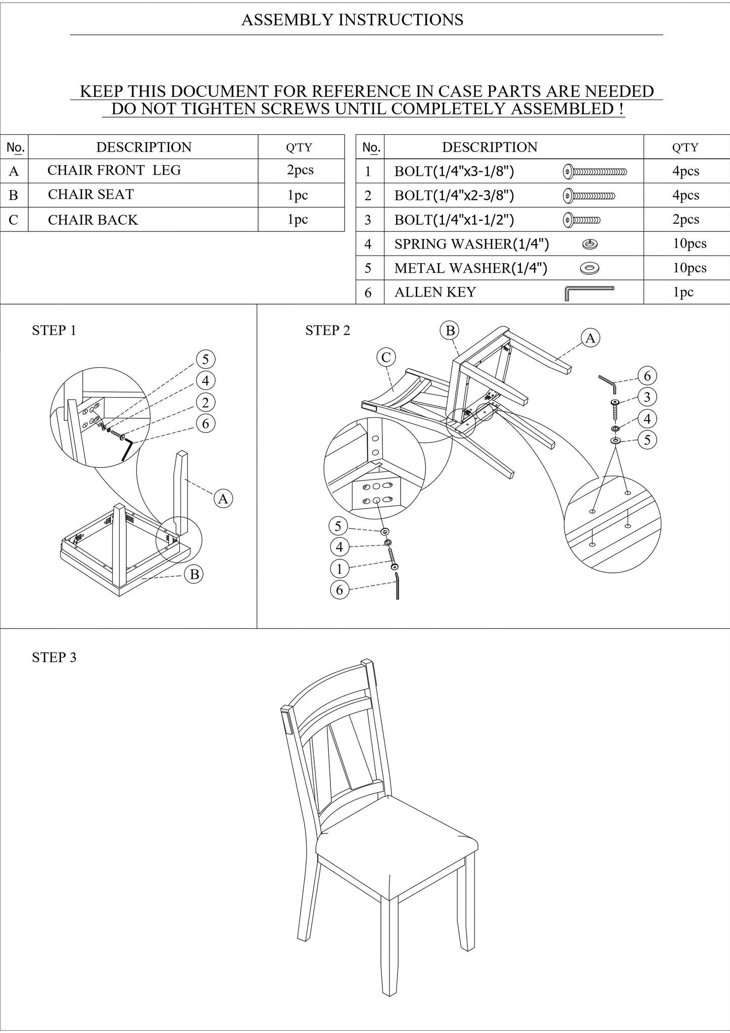 Line drawing of chair front leg