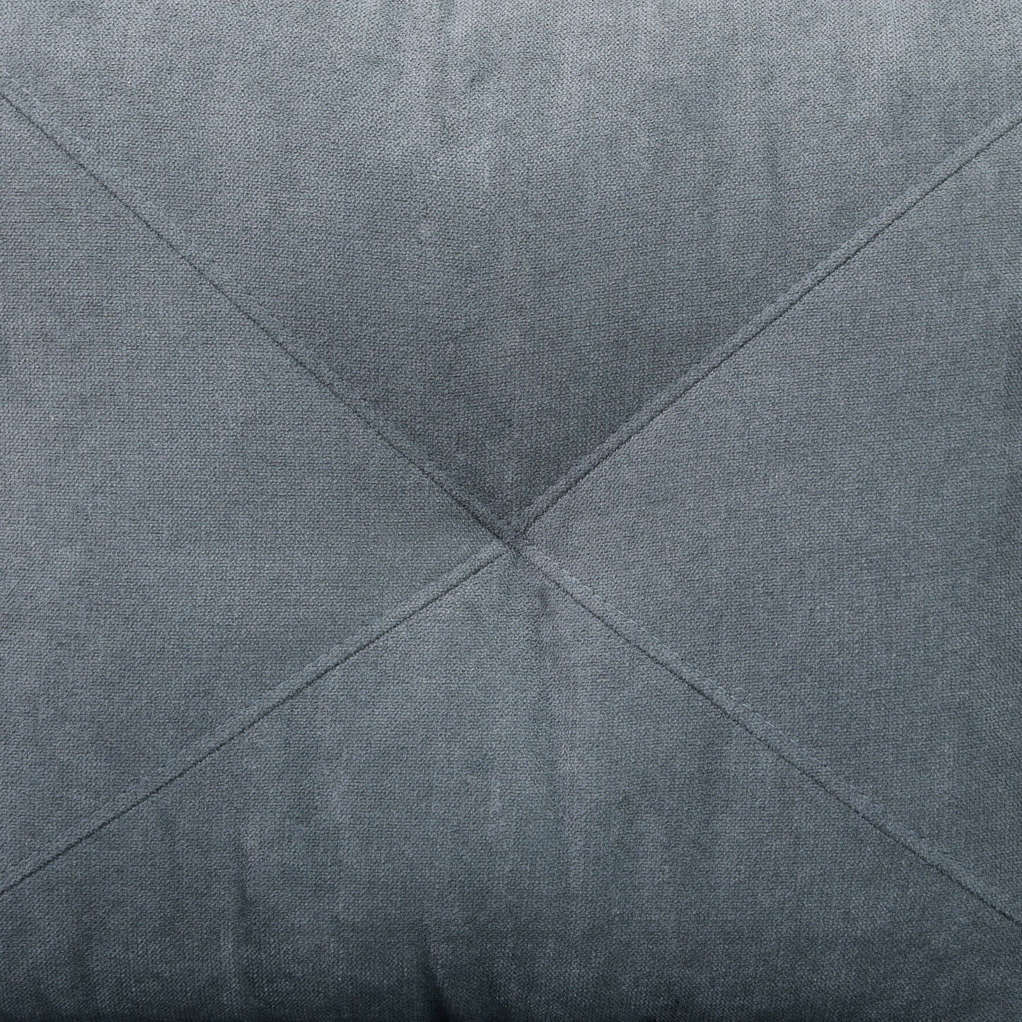 Slate grey tufted fabric texture with diamond stitching
