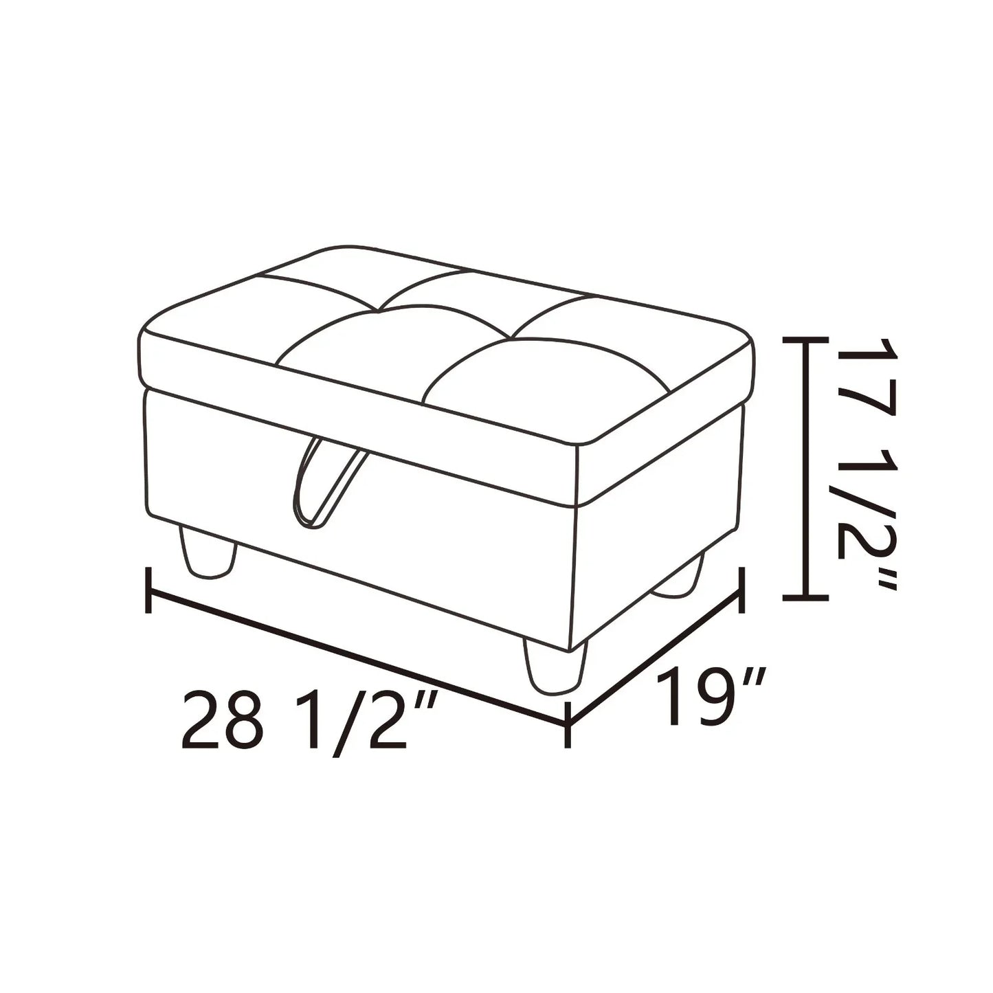 tufted storage ottoman