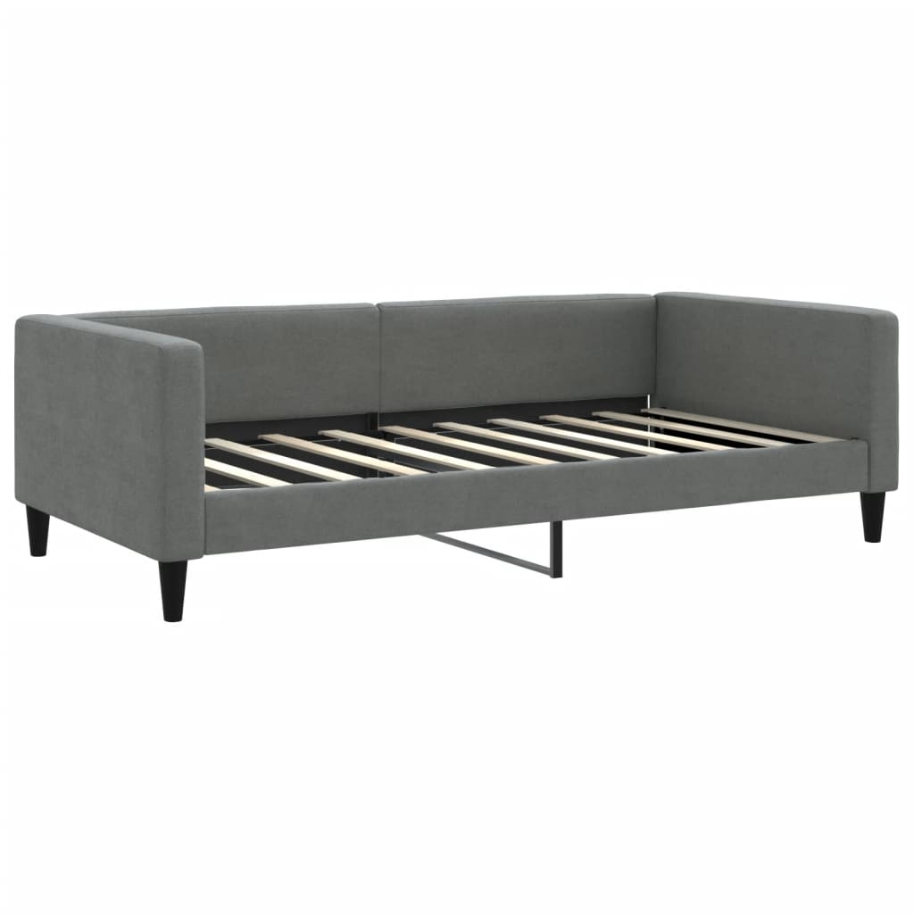 Diagram of a white sofa bed with dimensions labeled for overall length height and sleeping area illustrating its functional design