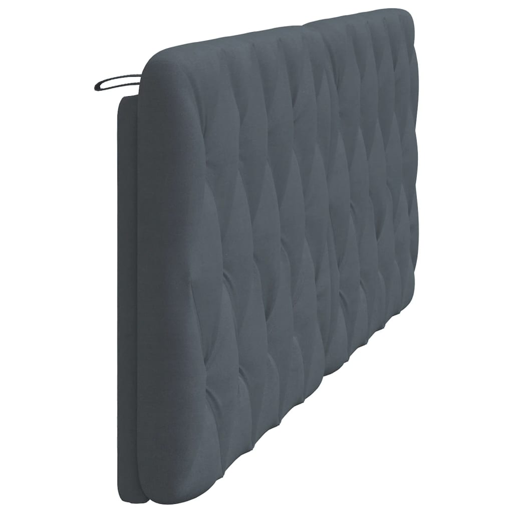 Twopanel grey tufted headboard for a modern bedroom