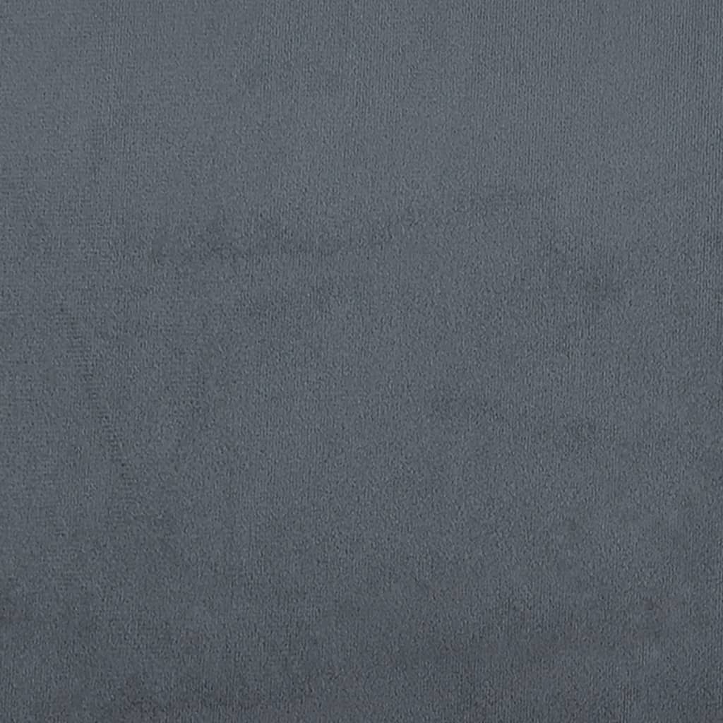 Dark grey fabric headboard with diamond tufting detail