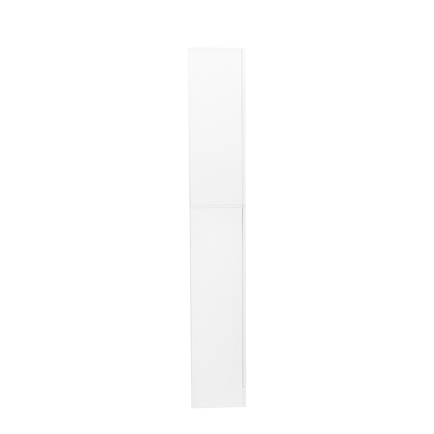 White tall storage cabinet