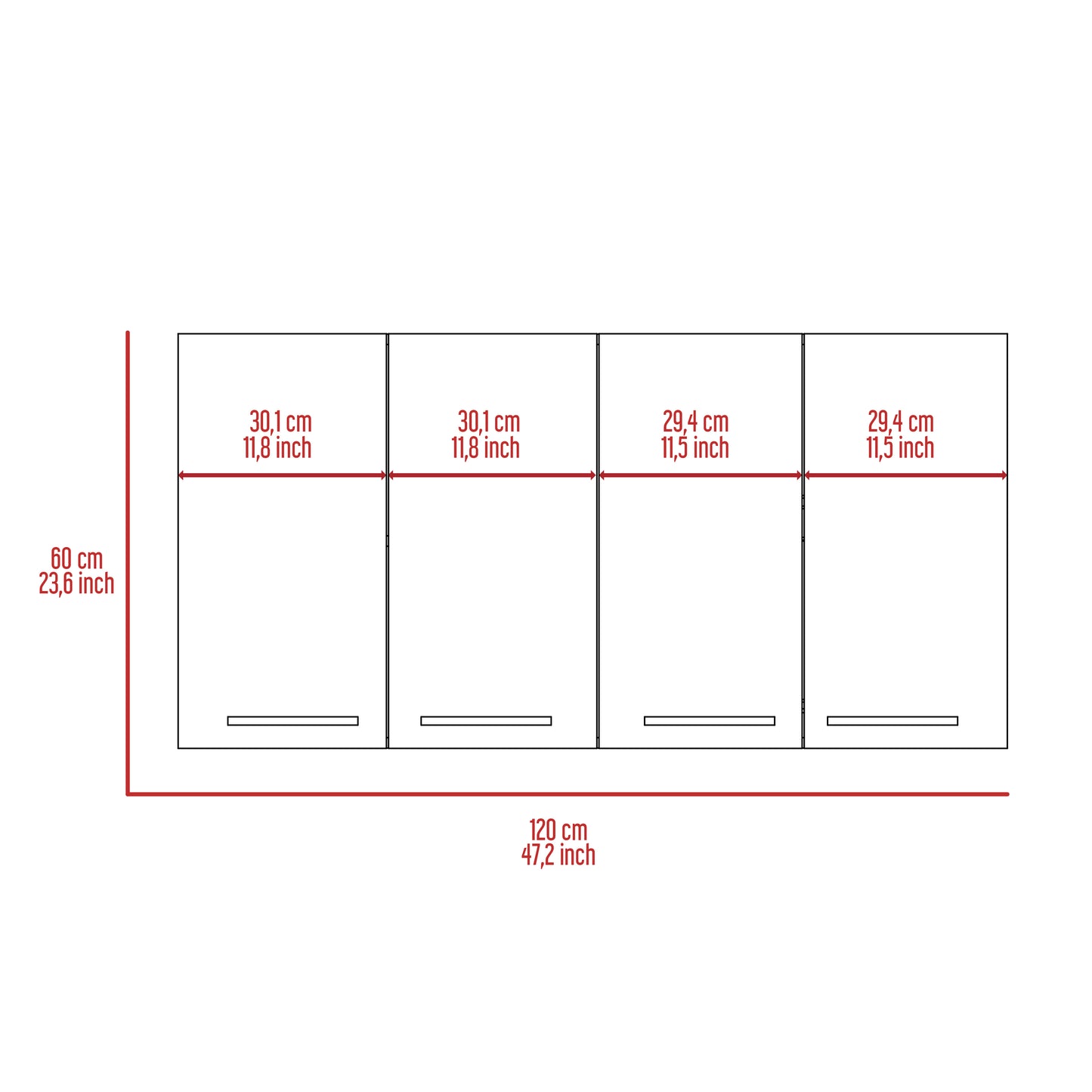 Diagram of a modern modular kitchen cabinet set cm wide cm high