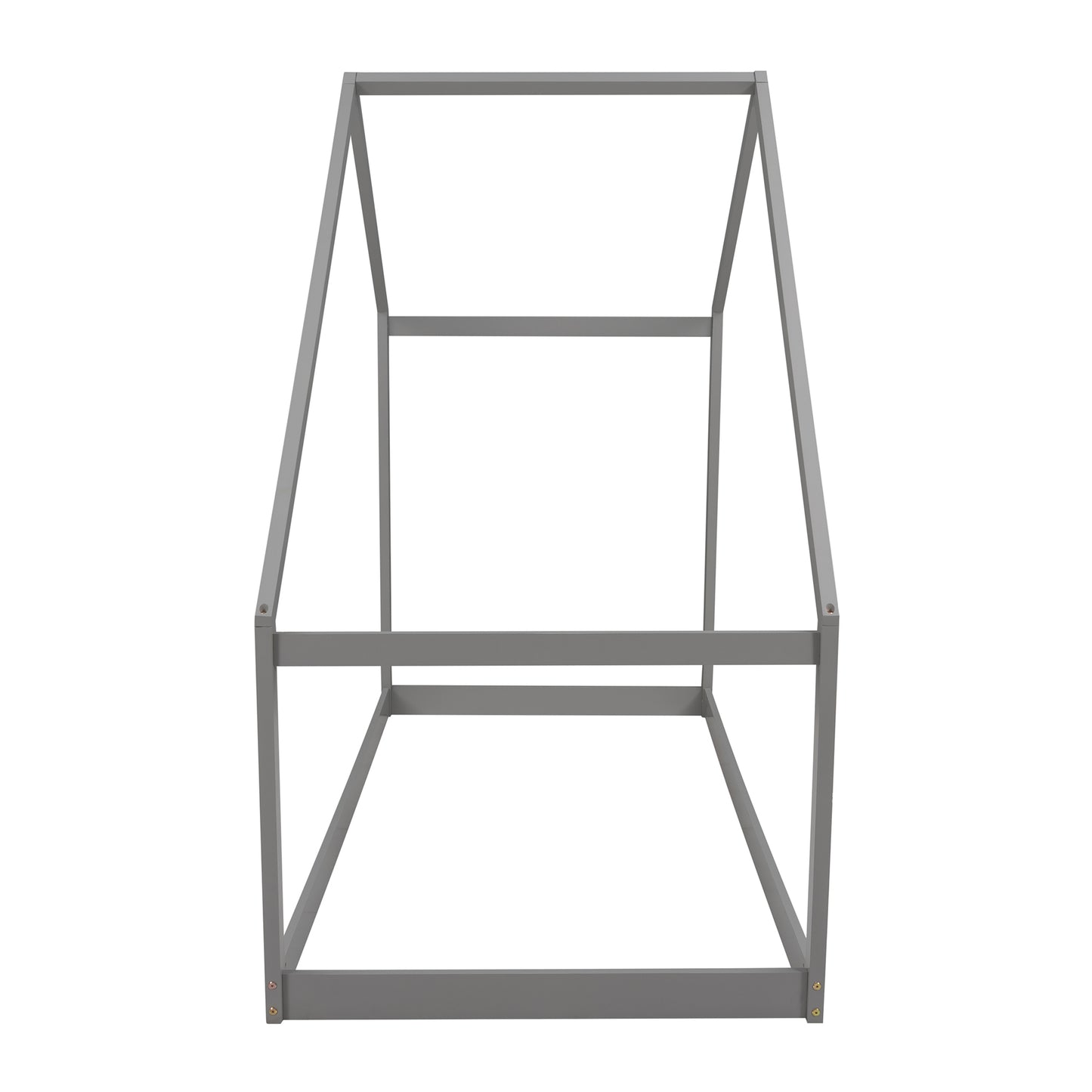 Gray wooden house bed frame minimalist design for childrens room