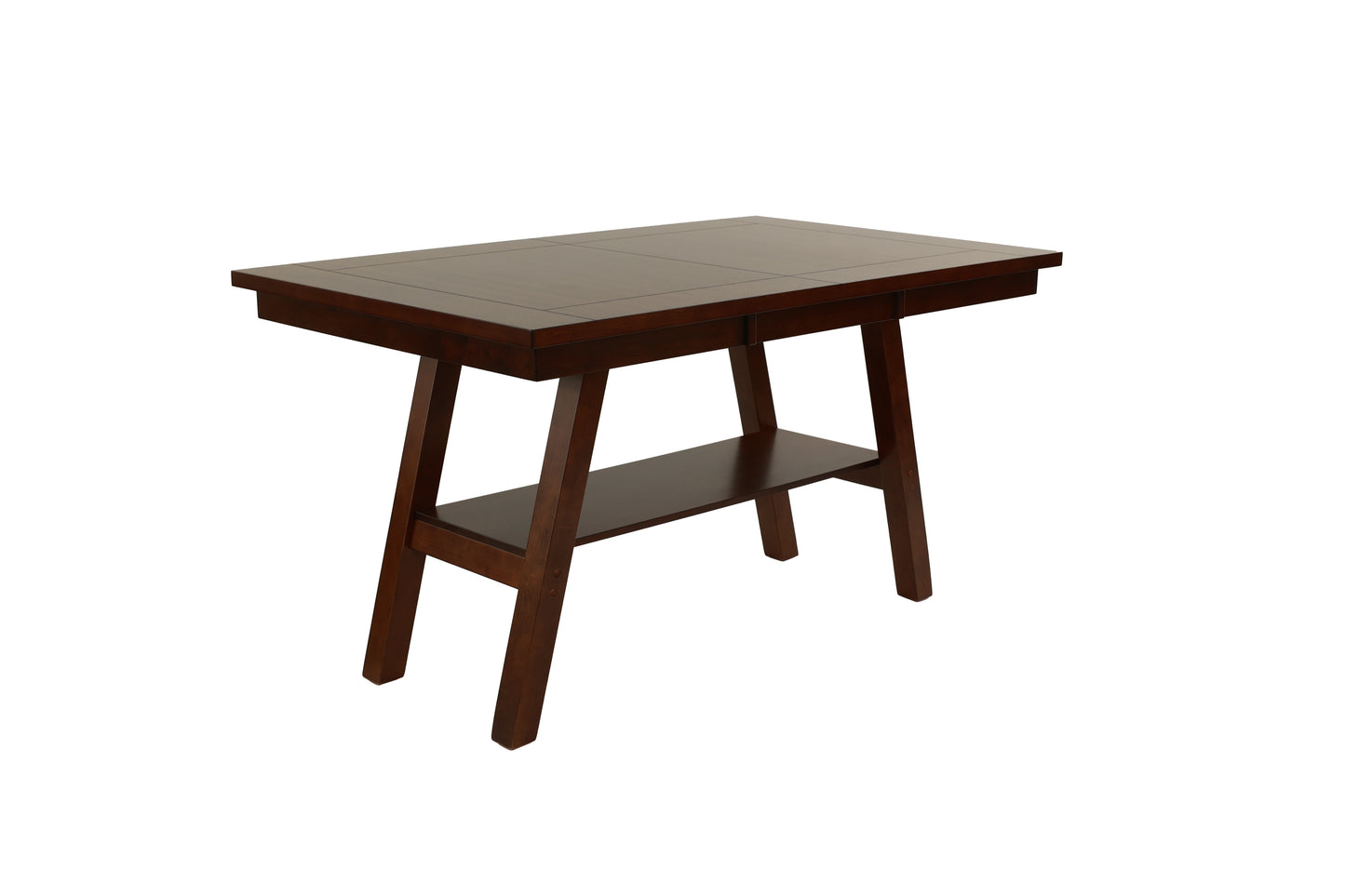Dark wood console table with a lower shelf