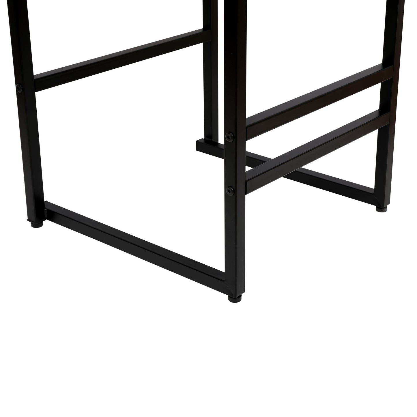 Black metal desk legs with adjustable feet
