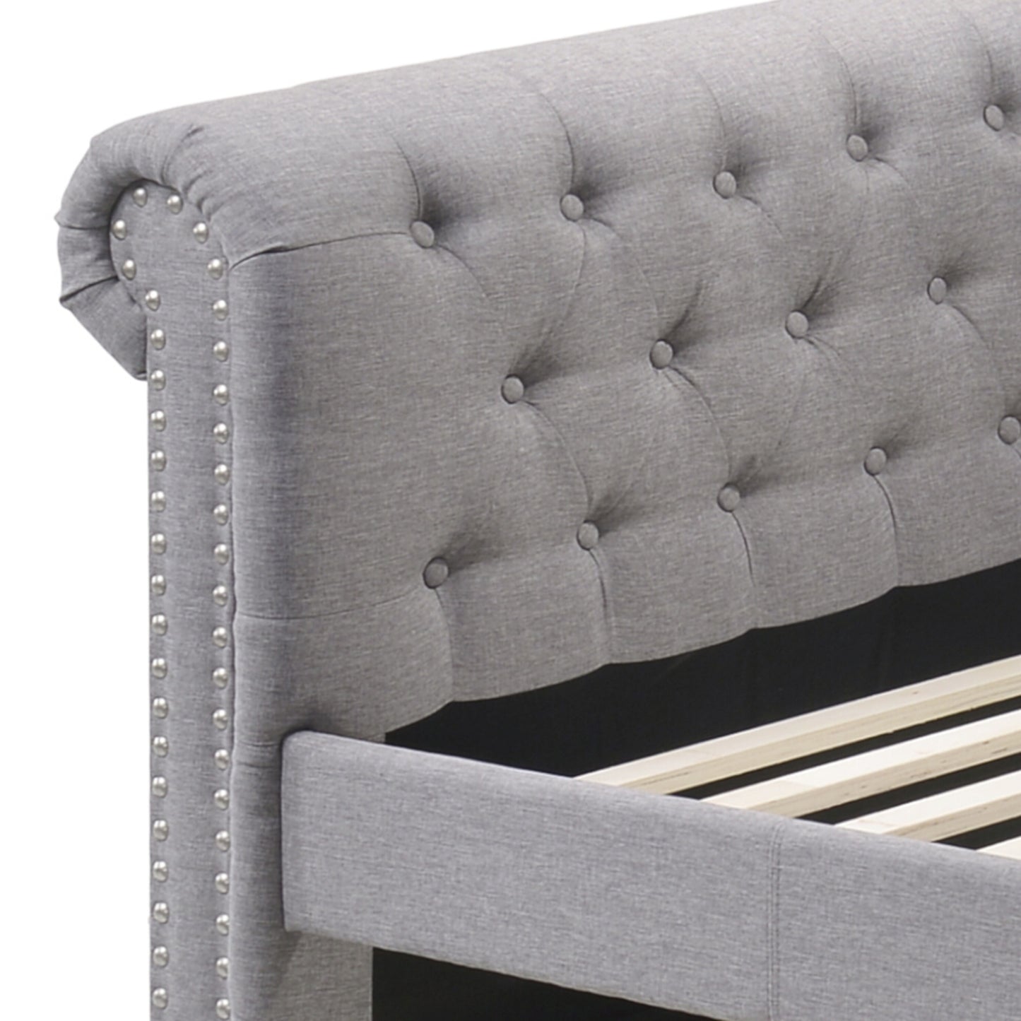 Comfortable Smoke Gray Twin Daybed with Trundle - No Box Spring Needed