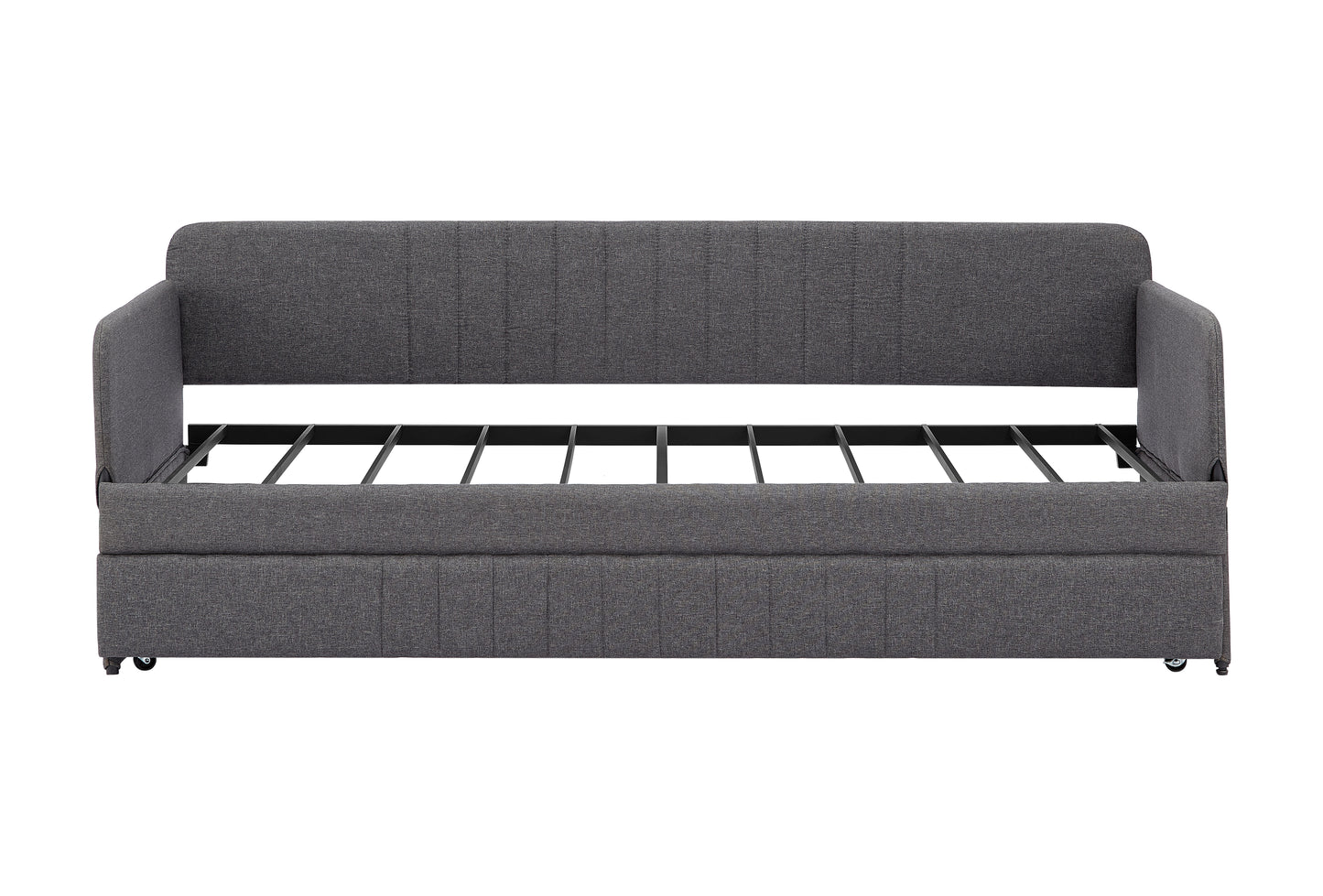 Space-Saving Daybed with Trundle Twin Size in Grey