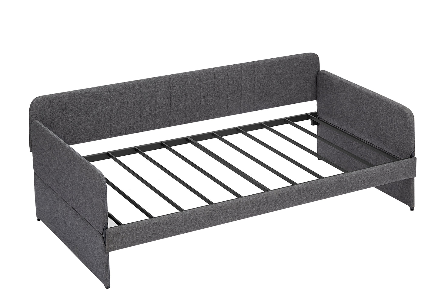 Space-Saving Daybed with Trundle Twin Size in Grey