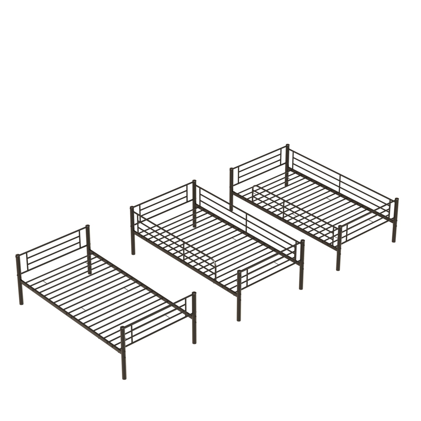 Space-Saving Metal Triple Bunk Bed with Easy Assembly