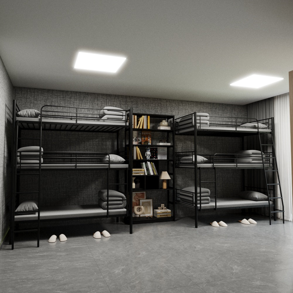 Space-Saving Metal Triple Bunk Bed with Easy Assembly