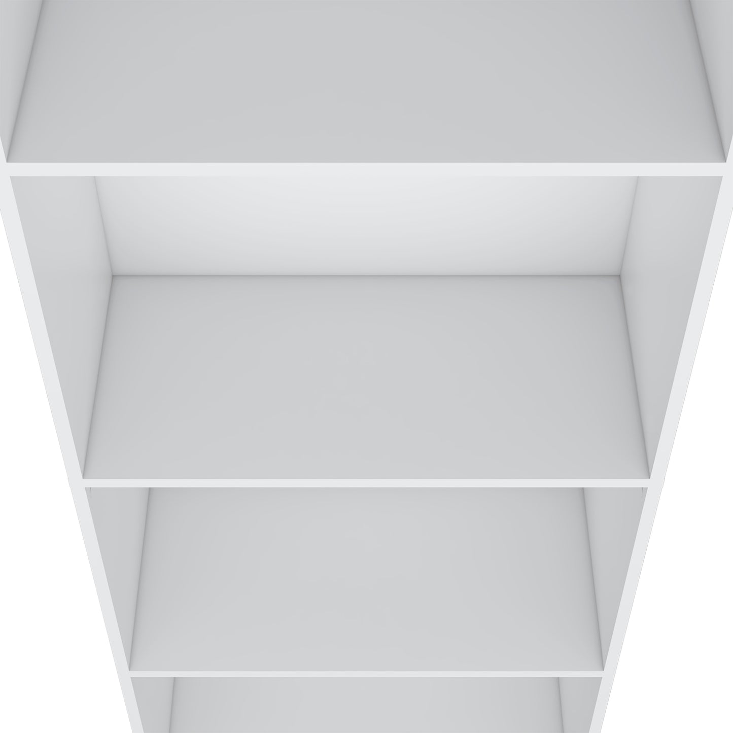 White minimalist fourshelf unit for modern home storage