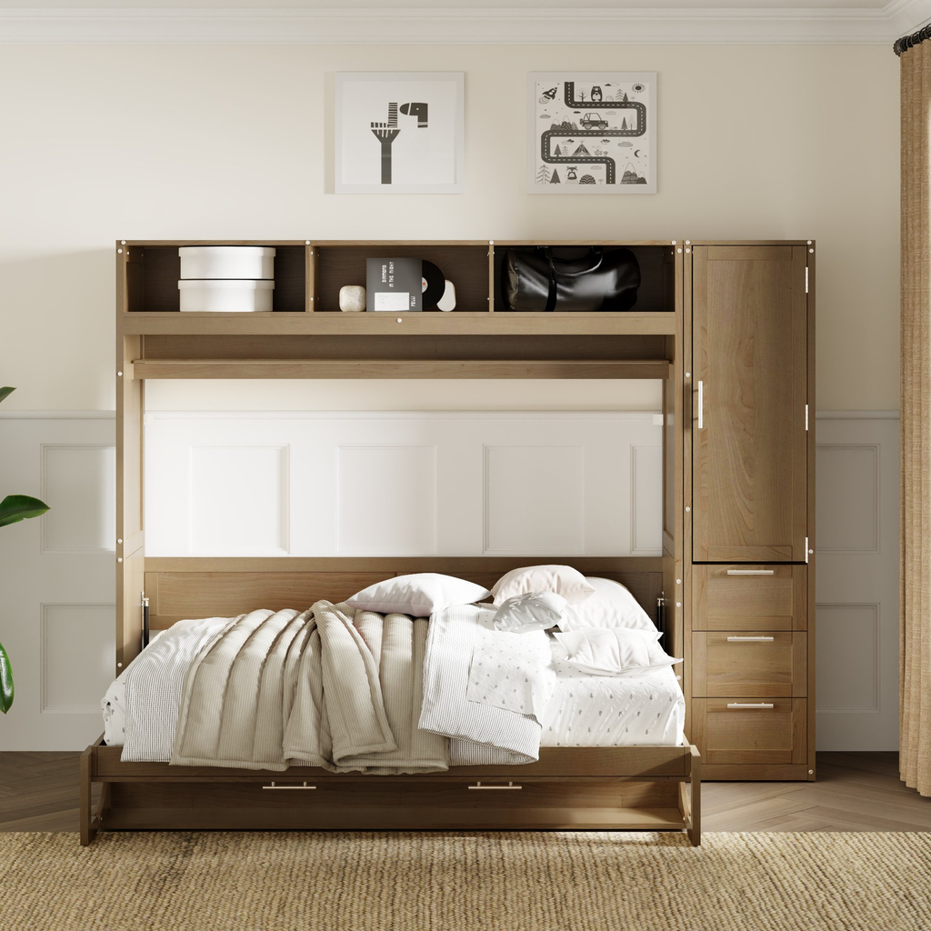 Wall bed with storage