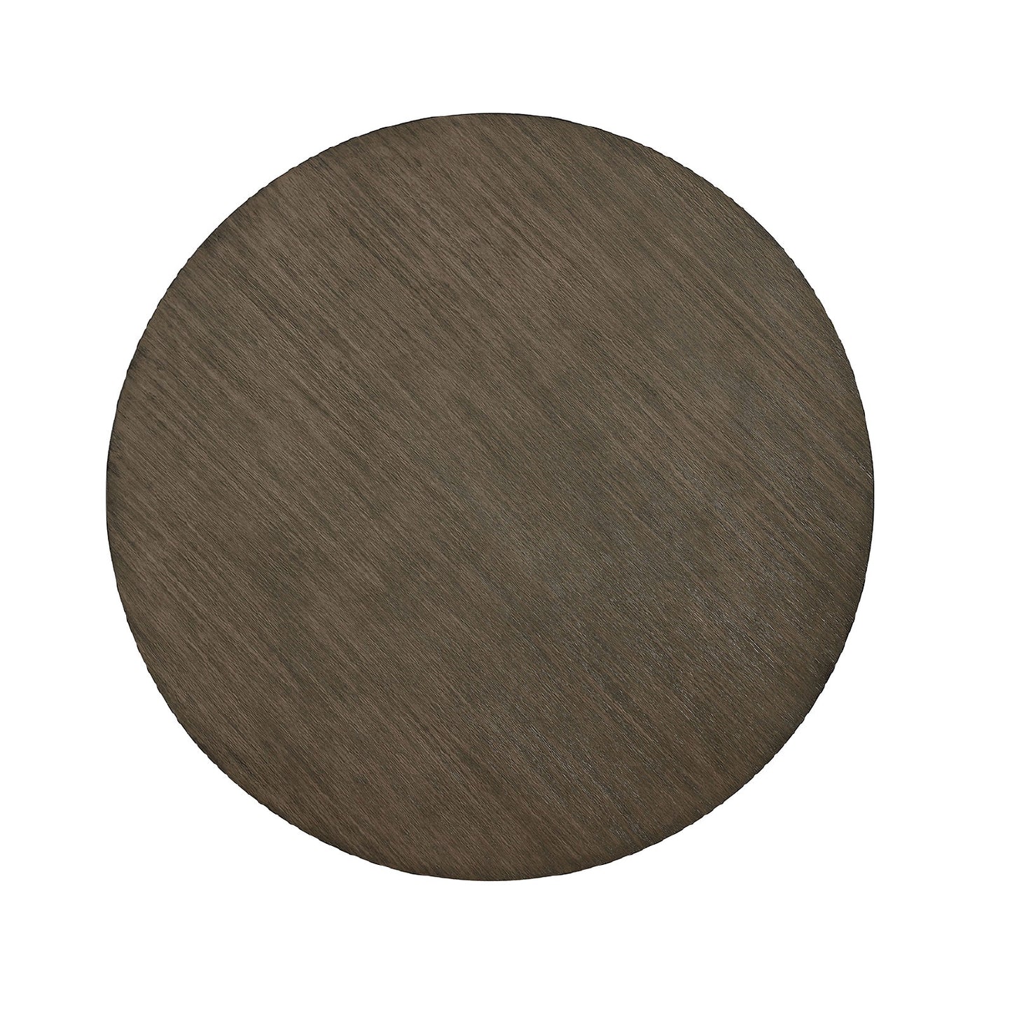 Round dark wood table top with visible grain ideal for dining or accent pieces