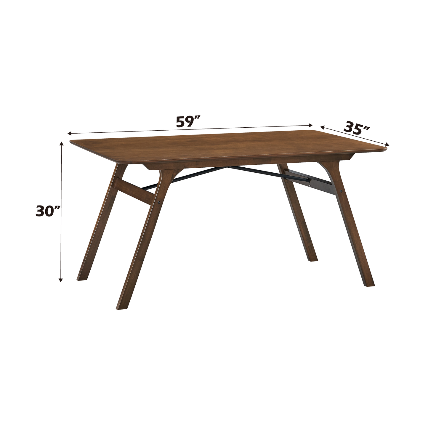 Dark walnut dining table