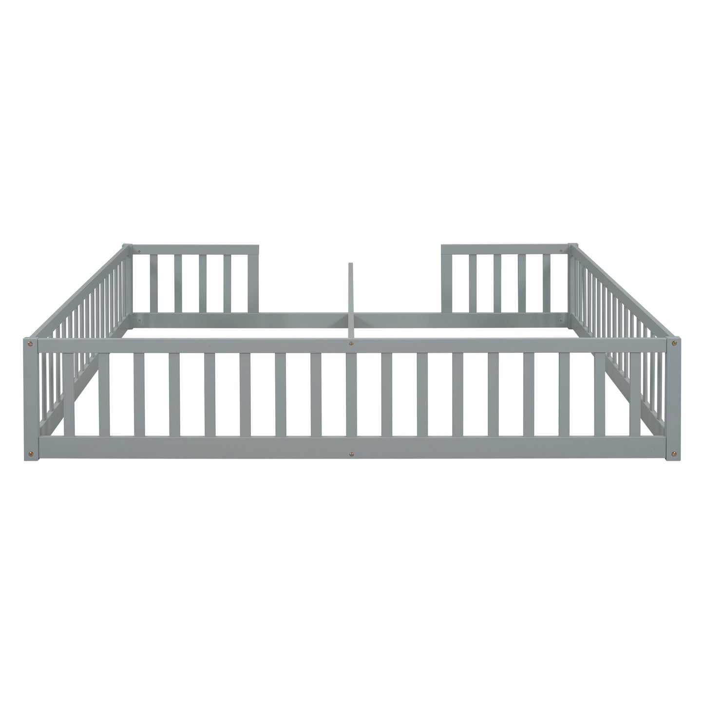 Grey wooden toddler bed rails