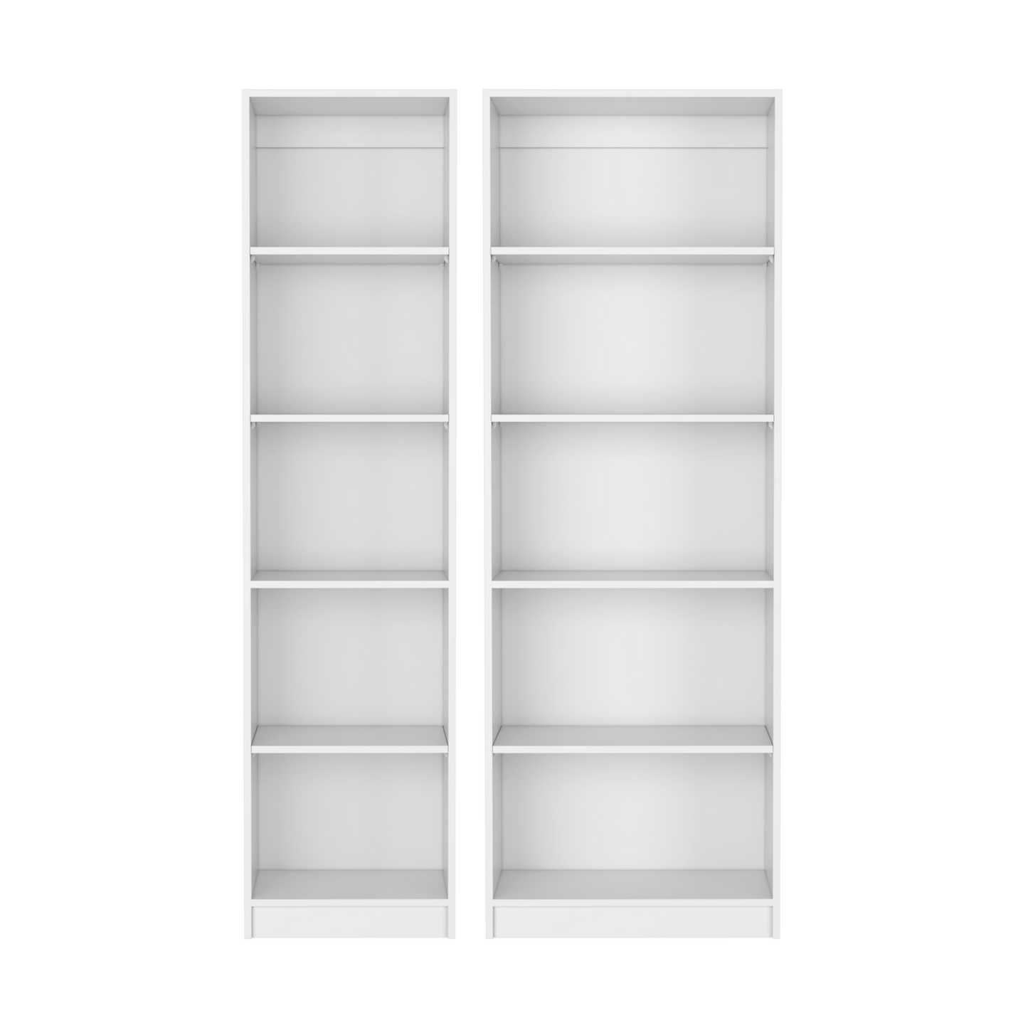 White twoshelf bookcase
