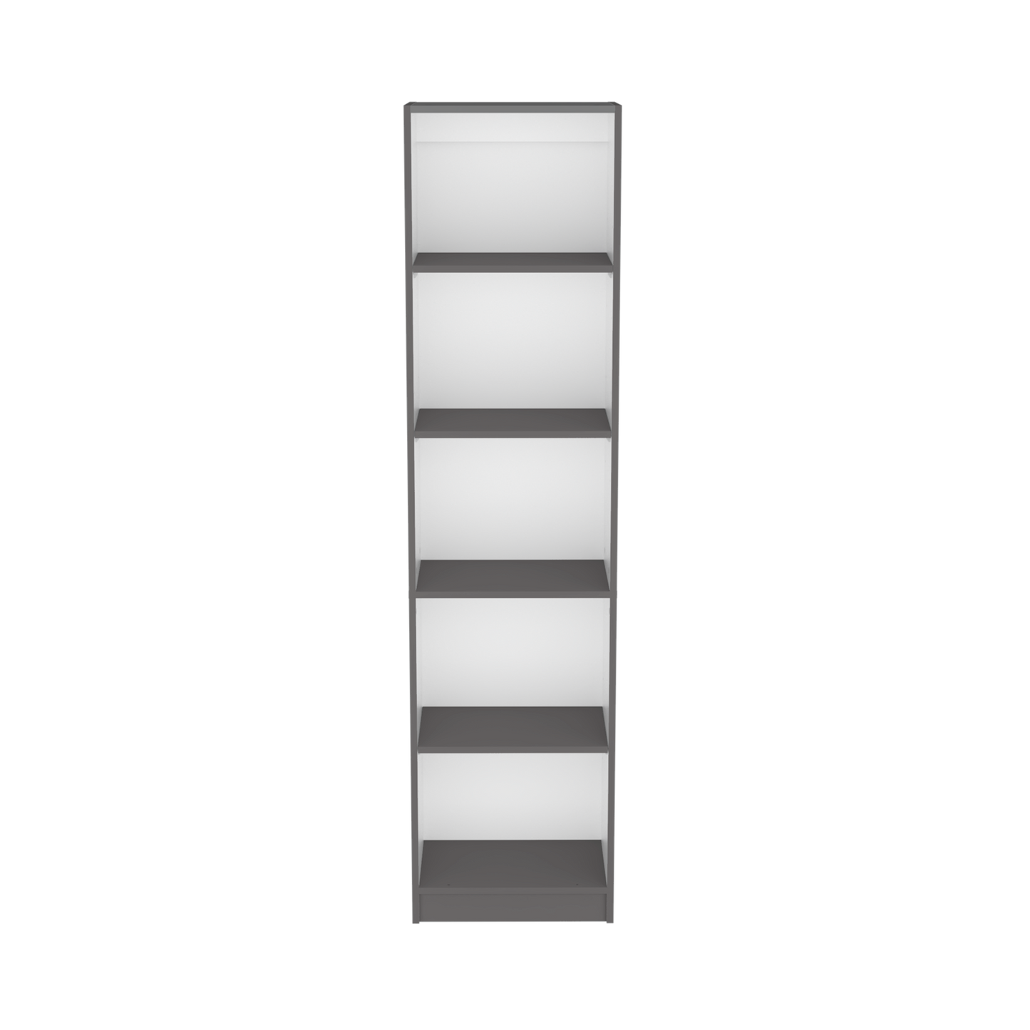 Modern tall grey shelf bookcase ideal for home office storage