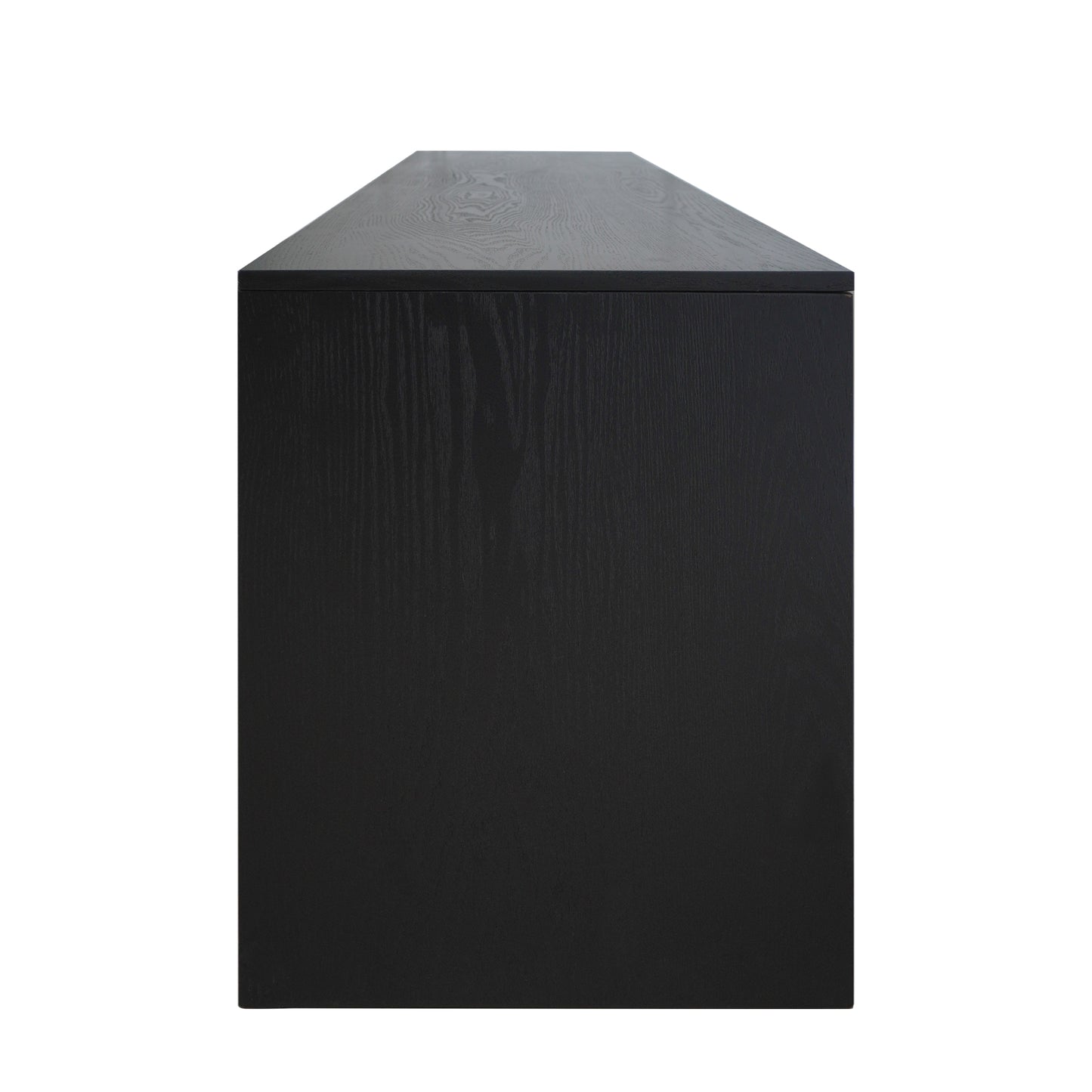 Black textured wood cabinet