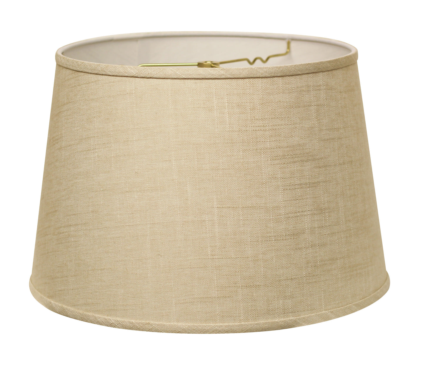 Natural linen drum lampshade in beige