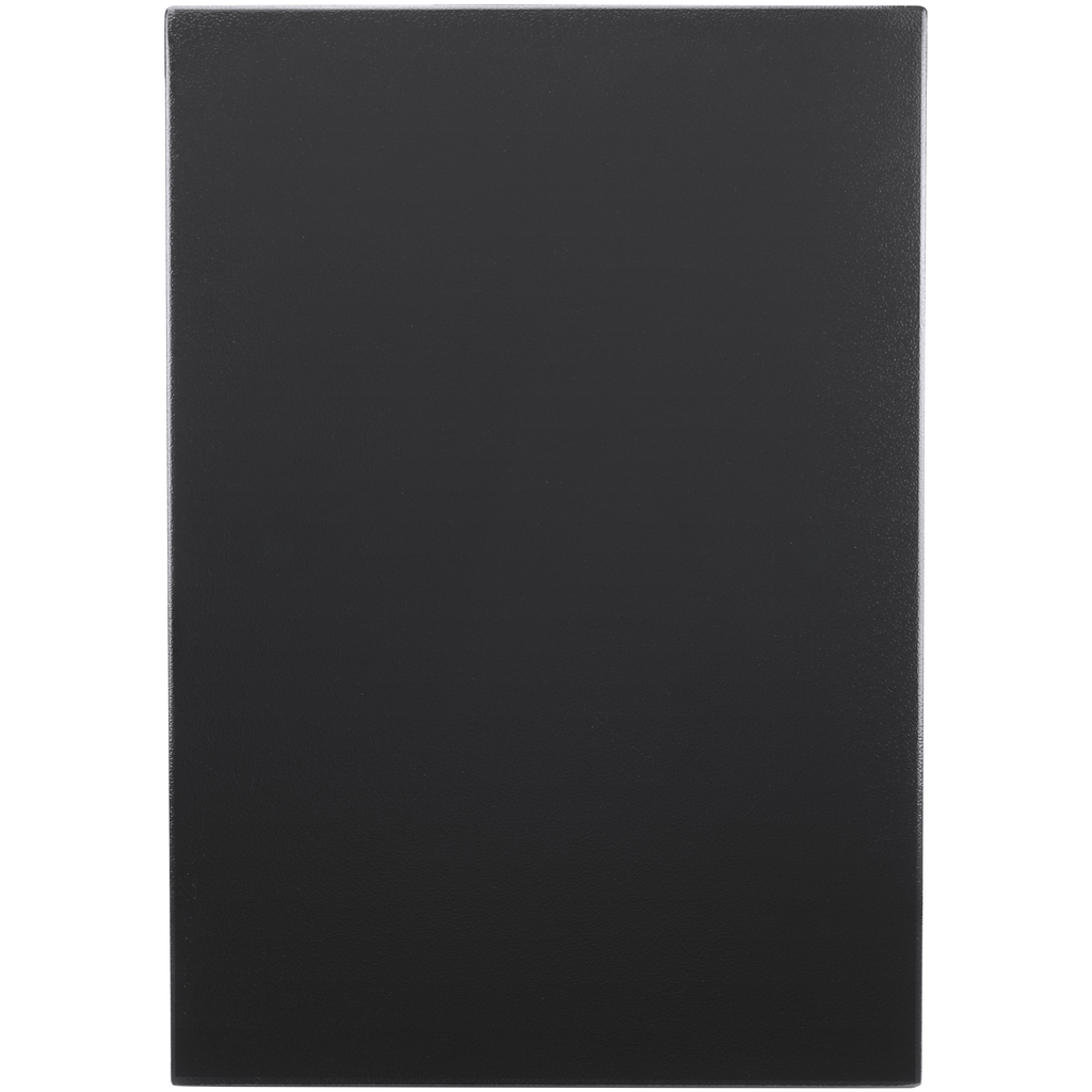 Black metal filing cabinet