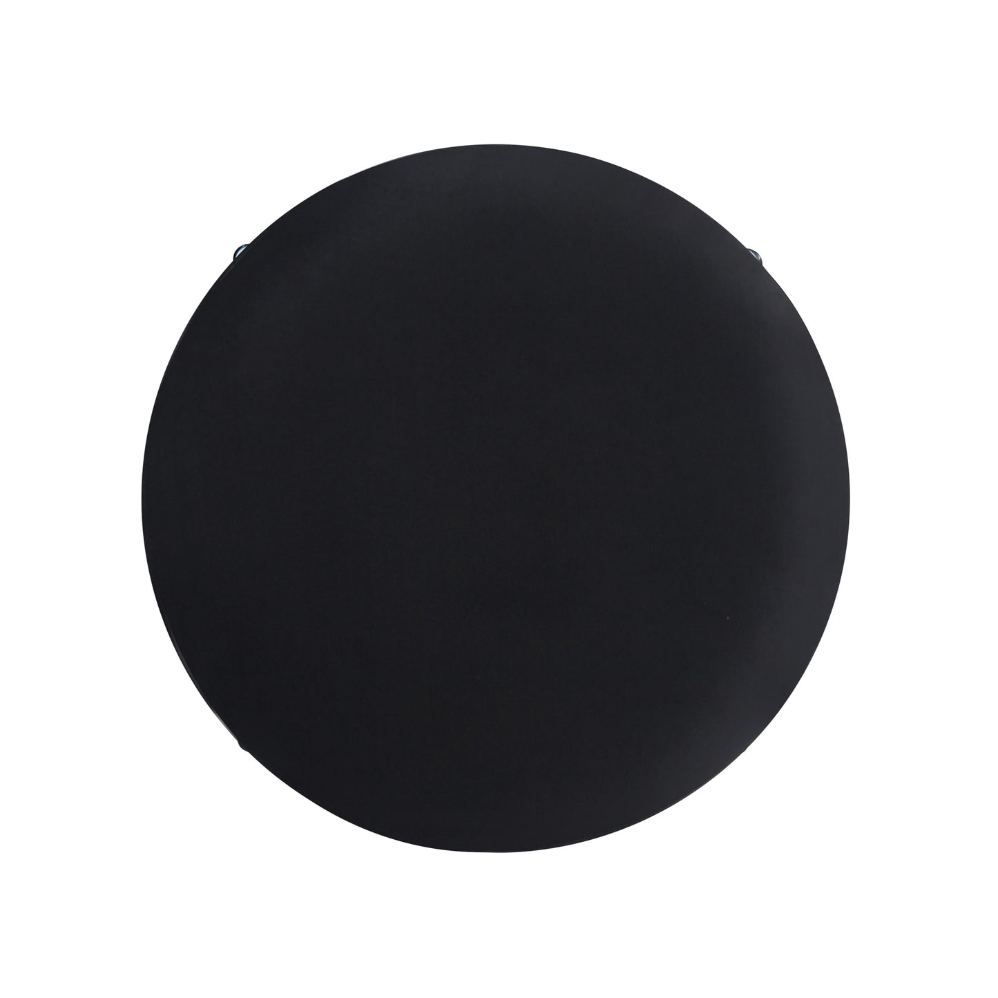 Round black coffee table top with matte finish