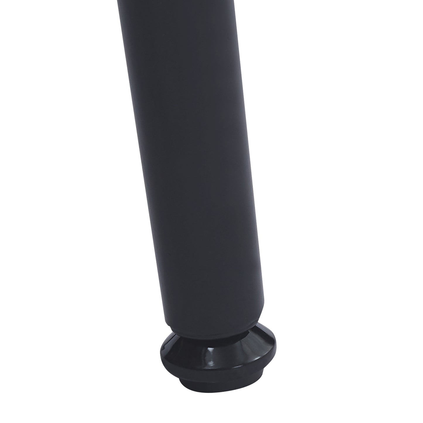 Black metal furniture leg with protective foot