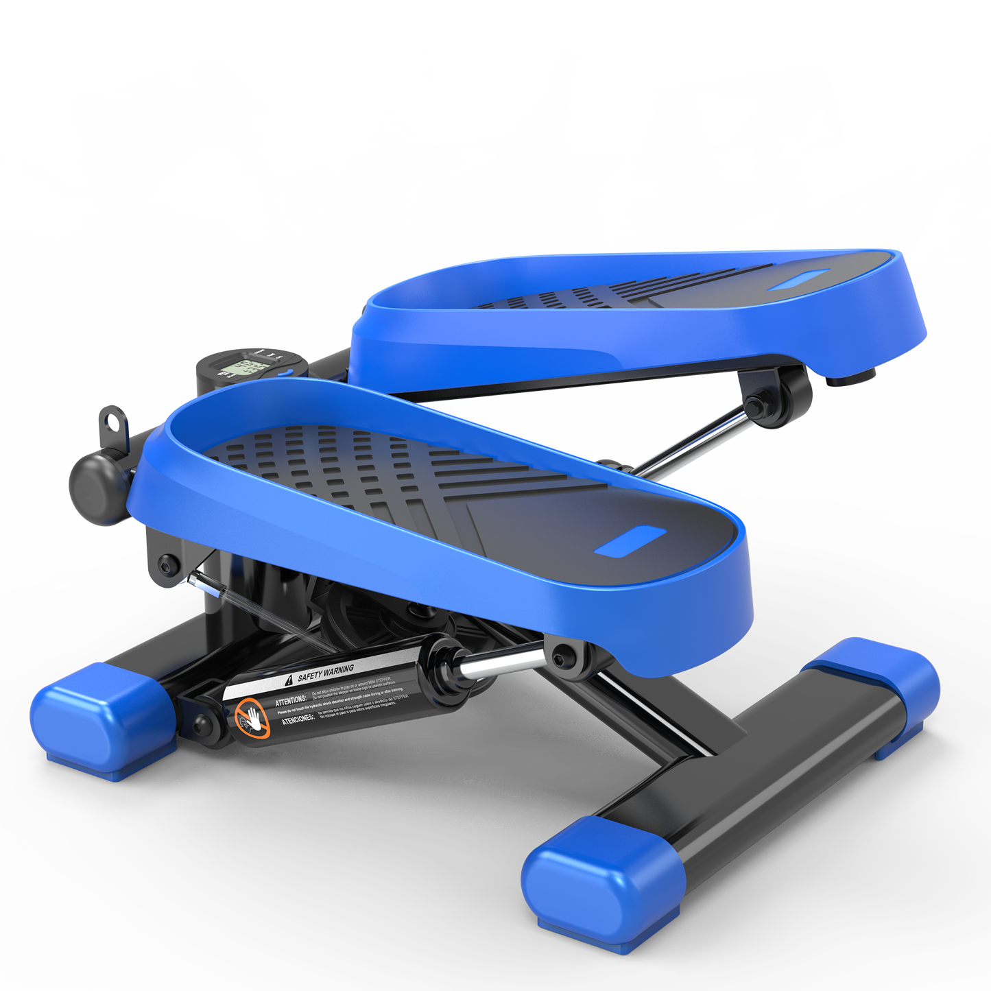 Blue and black compact stepper machine with digital display
