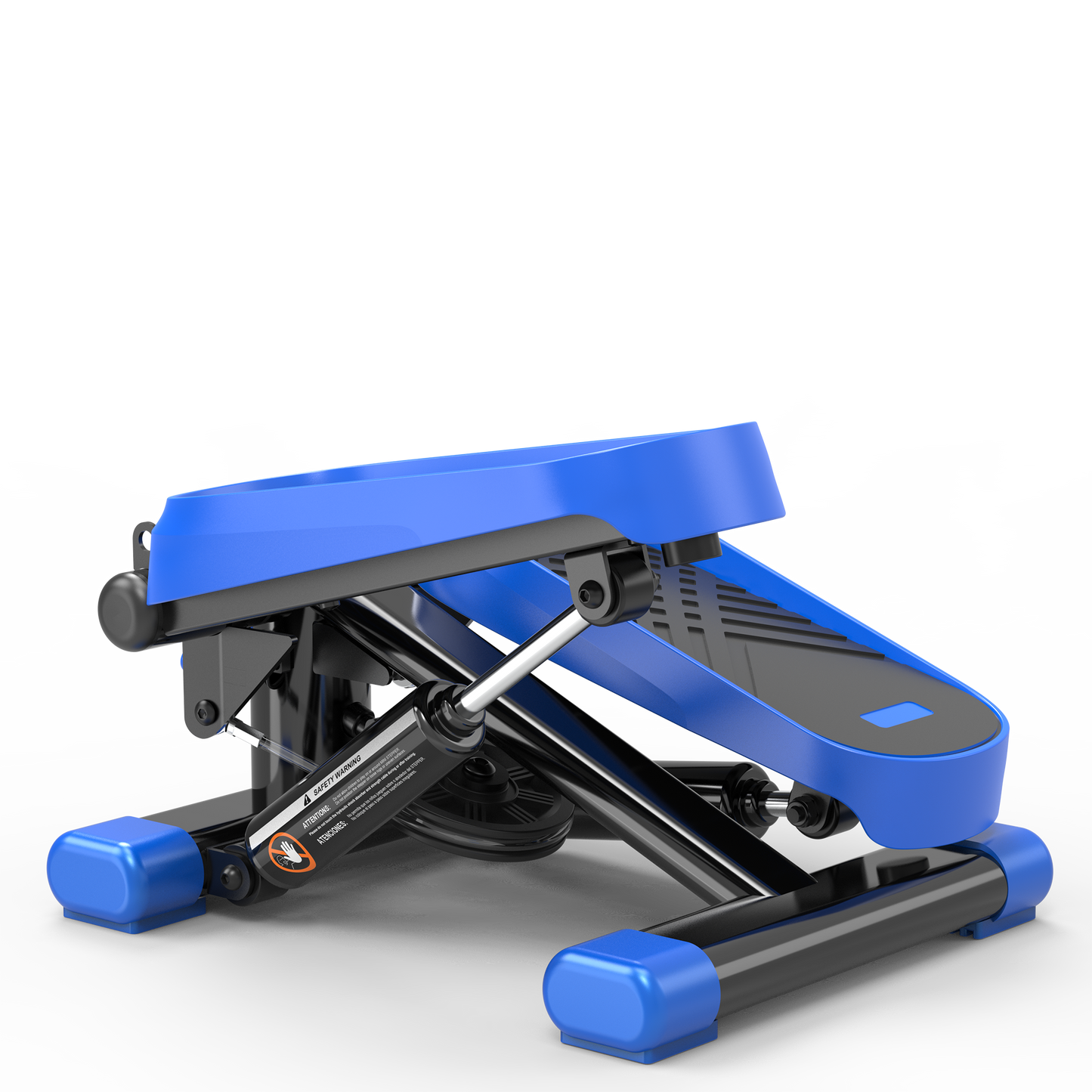 Blue and black mini stepper exercise machine with hydraulic resistance