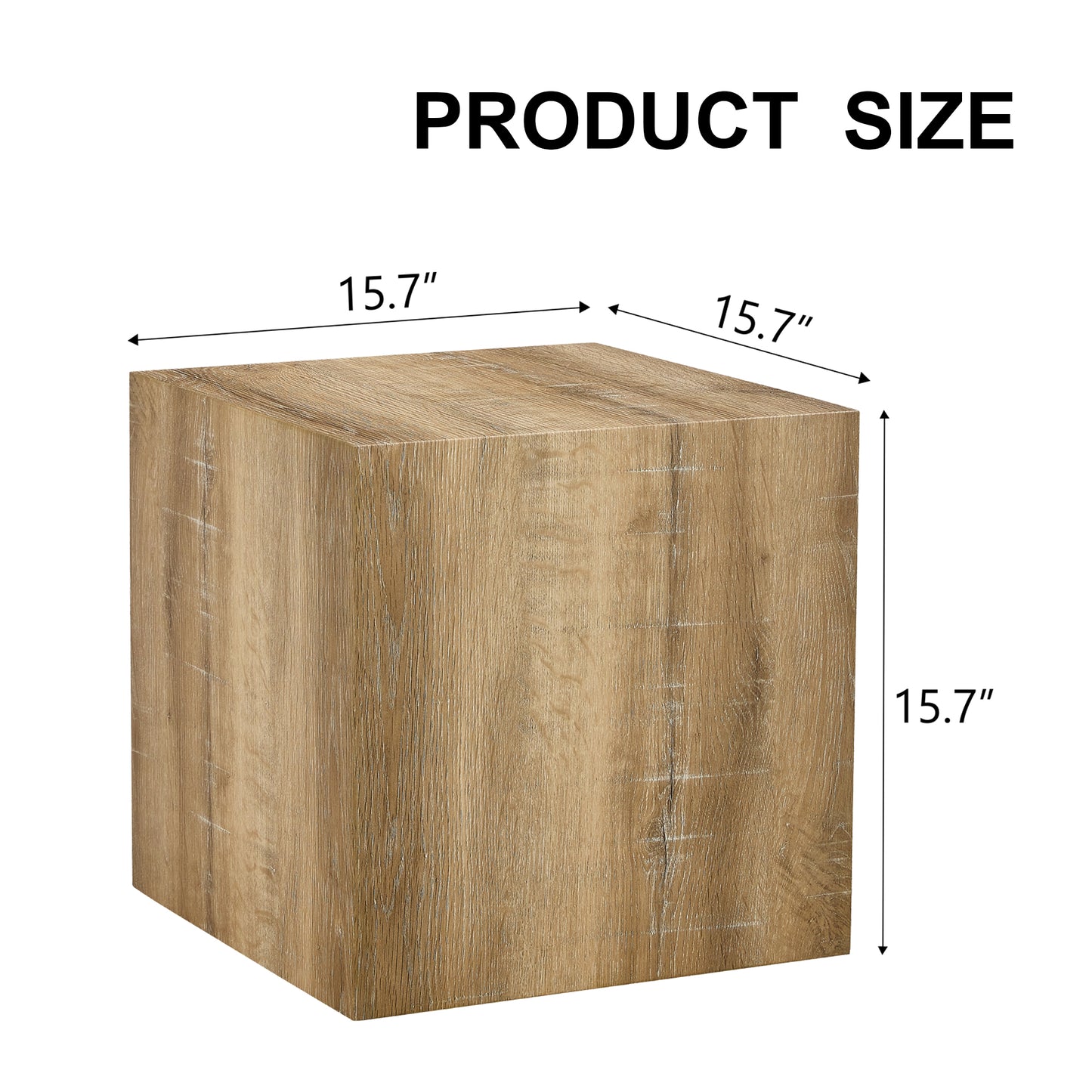 Wooden cube end table