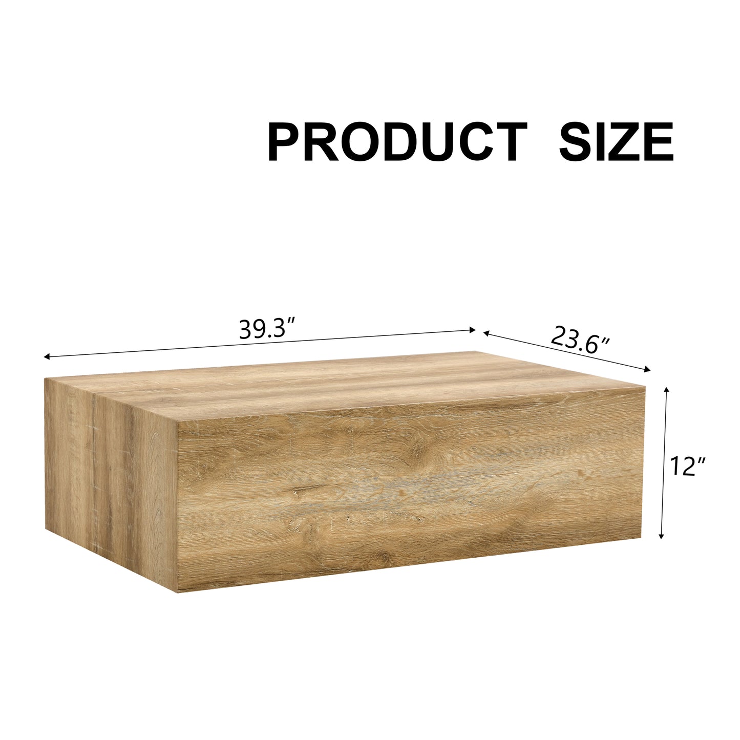 Modern oak veneer coffee table