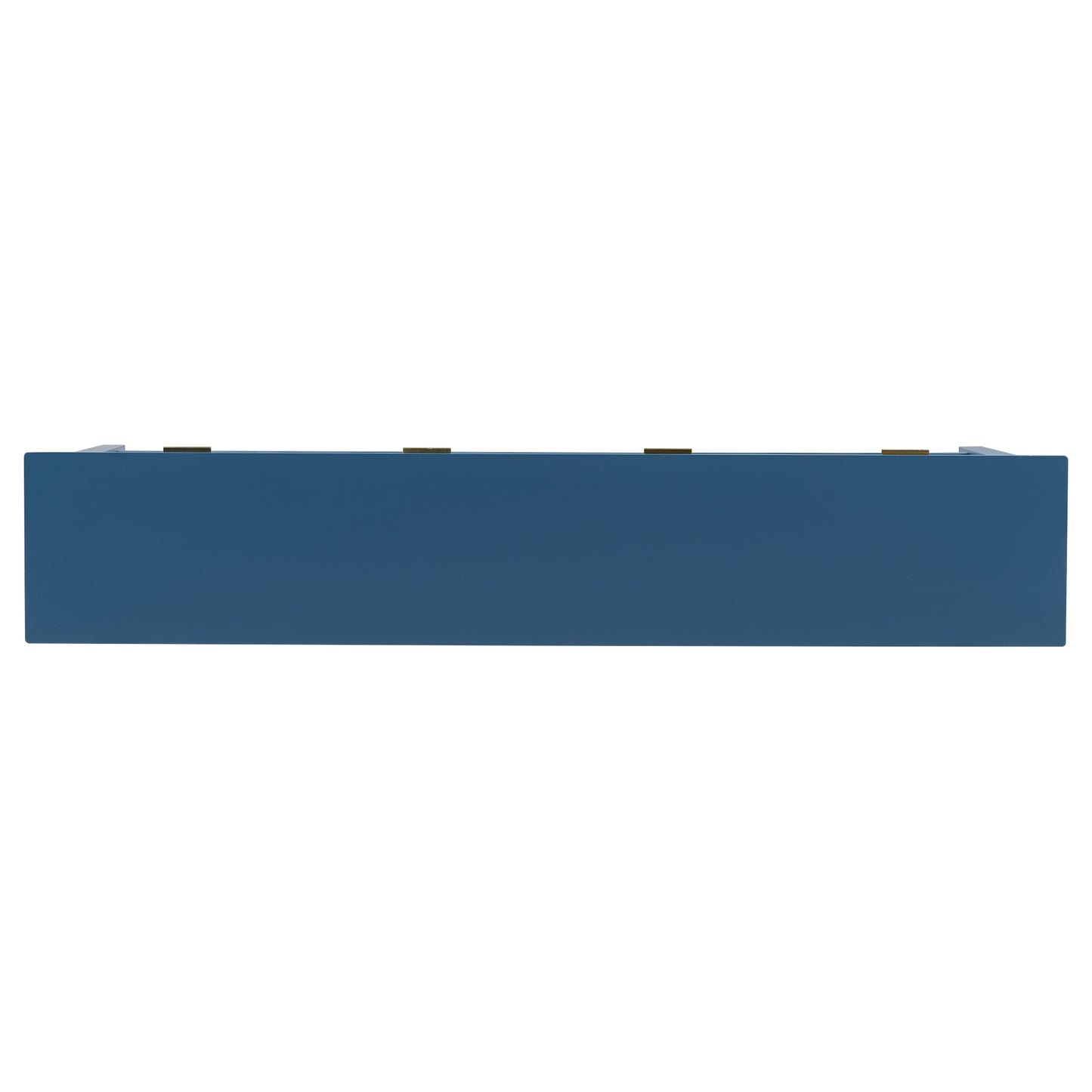 Deep blue modern modular drawer unit with gold hardware