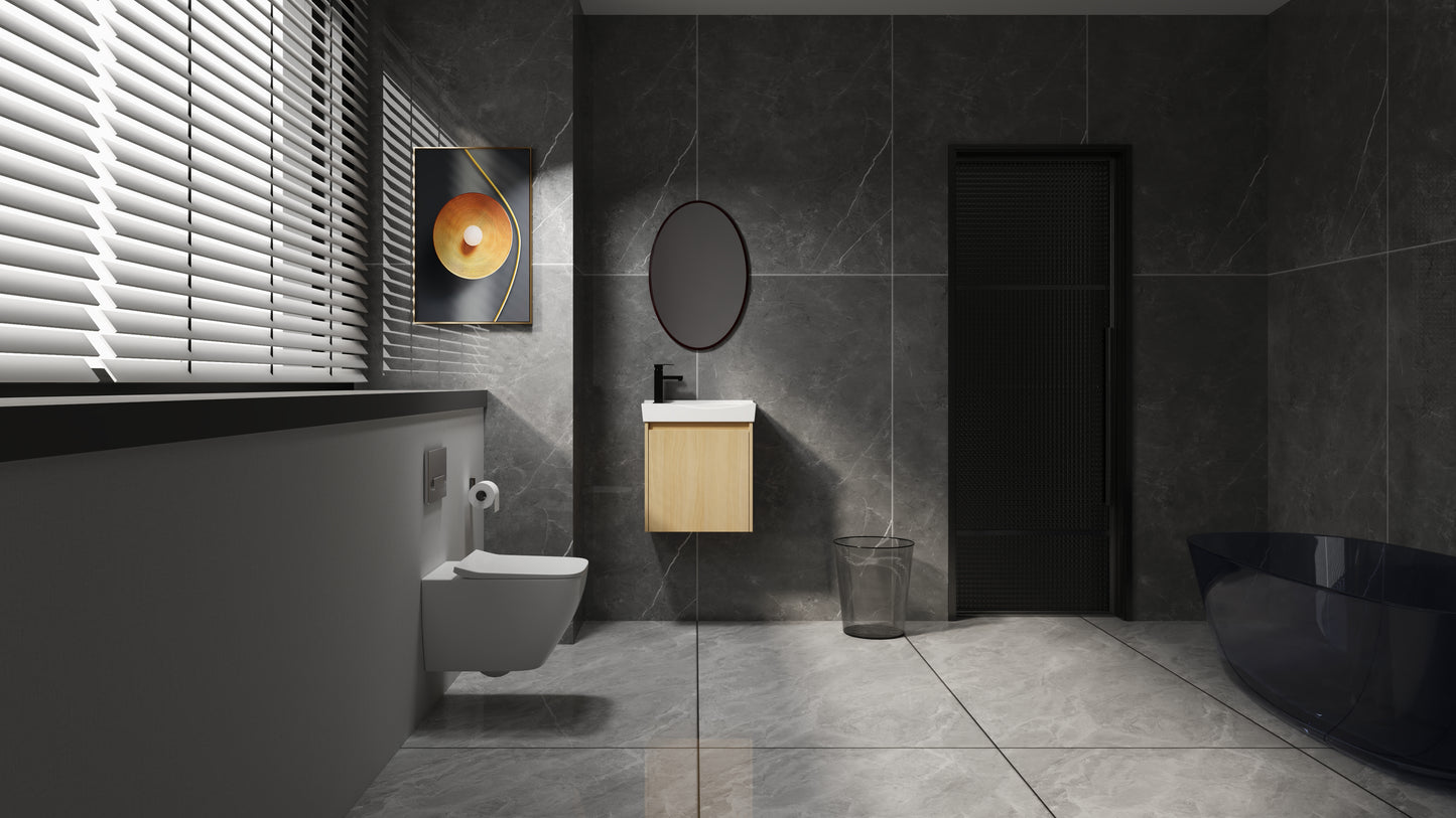 Modern wallmounted toilet with concealed cistern