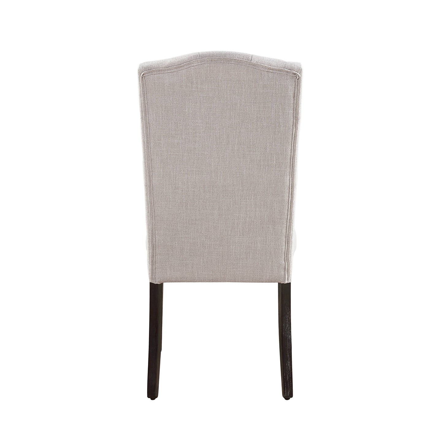 Tufted linen dining chair